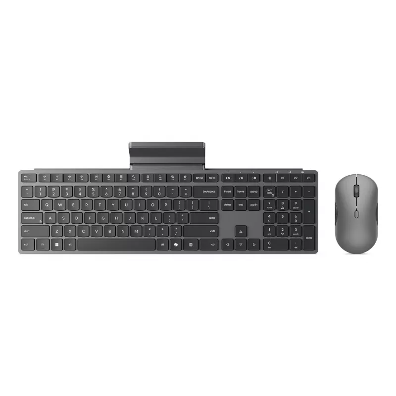 Kabelloses Tastatur-Maus-Set Lenovo 700 Modern Multi-Device – US-Englisches Layout, Bluetooth, Luna Grau