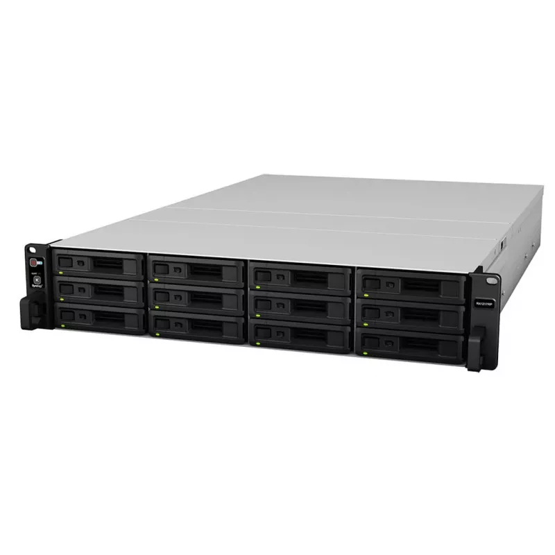 Synology - RX1217 - 2U 12-BAY-ERWEITERUNGSEINHEIT - 12x 3,5/2,5 Zoll HDD/SSD - 88 x 430,5 x 664 mm - 12,7 kg - 500 W