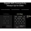 Tischrouter MERCUSYS MR85X AX3000 Dualband‑Wi‑Fi 6, 3000 Mbit/s, 4 Antennen, 3 Gigabit‑LAN‑Ports, schwarz