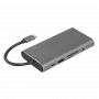 LogiLink UA0383 Notebook-Dockingstation & Port Replicator Kabelgebunden USB 3.2 Gen 1 (3.1 Gen 1) Type-C Silber (UA0383)