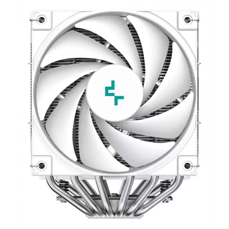 Luftkühler DeepCool AK620 Digital SE White — zwei 120-mm-Lüfter, 6 Heatpipes, PWM, LGA-1700-Unterstützung, integrierte Anzeige