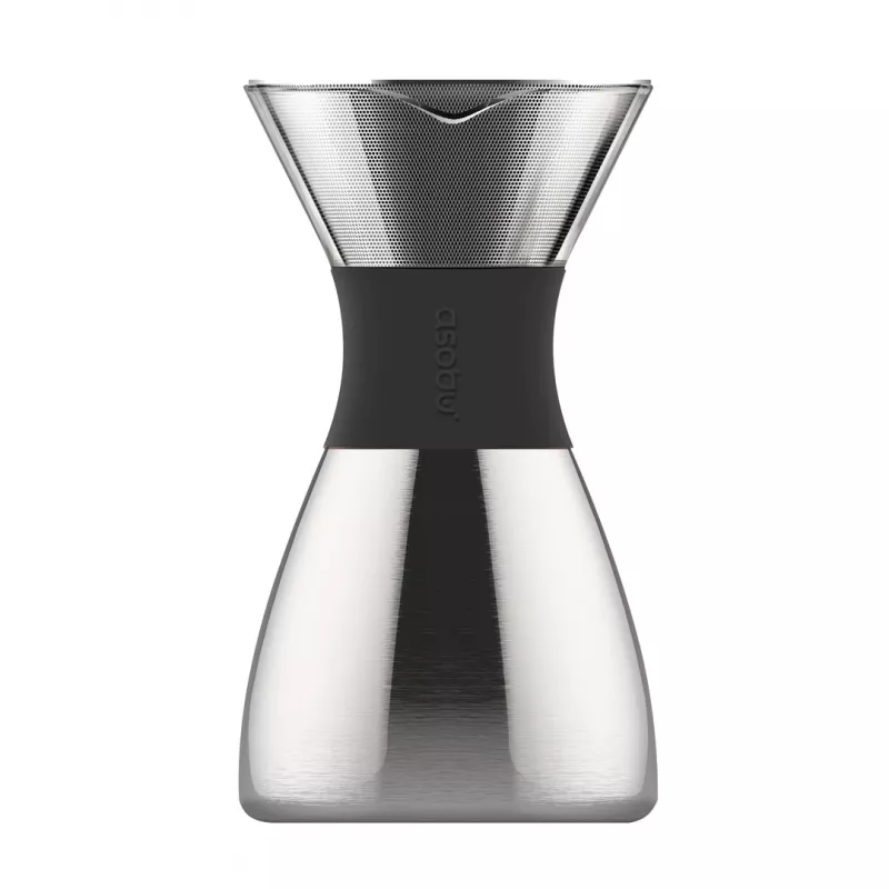 Asobu PourOver Cold Brew Kaffeebereiter Schwarz, Silber
