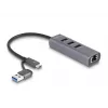 DeLOCK 64282 Laptop-Dockingstation & Portreplikator Kabelgebunden USB 3.2 Gen 1 (3.1 Gen 1) Type-C Grau (64282)