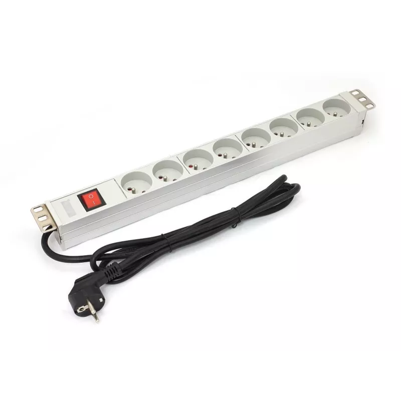 DIGITUS Professional A-19-STRIP-2-IMP – Stromverteilungseinheit (Rack – rackmontierbar) – Wechselstrom 250 V – Eingangsstromversorgung – Ausgang