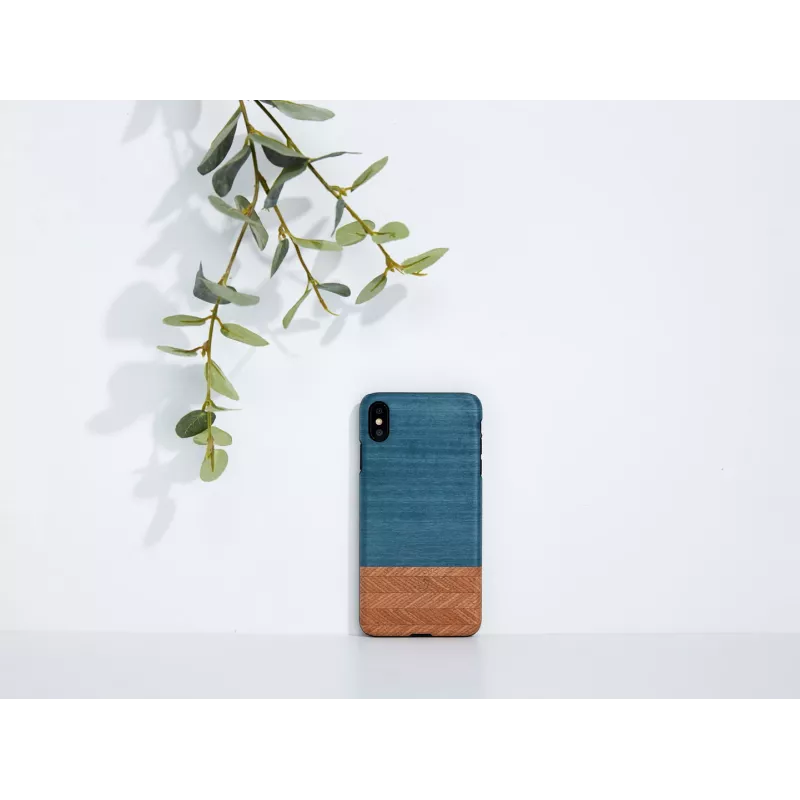 Smartphone-Hülle man and wood für iPhone XS Max — Denim Schwarz