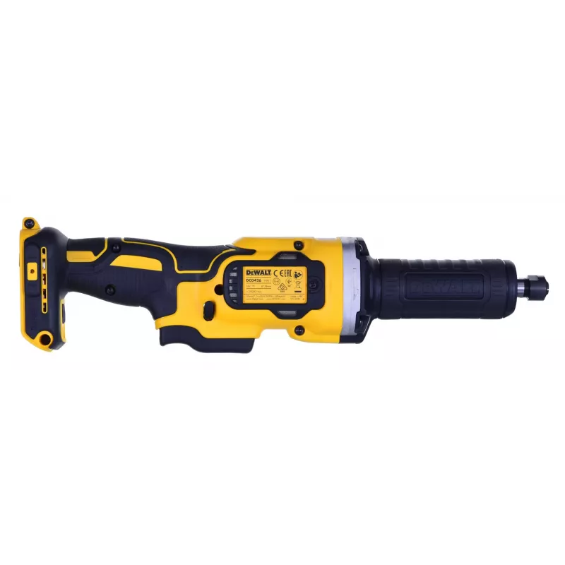 Geradschleifer DeWALT DCG426N-XJ, 18V Akku, 5000–25000 U/min, Spannzange Ø bis 6 mm, 760 W Ausgangsleistung, 1,19 kg