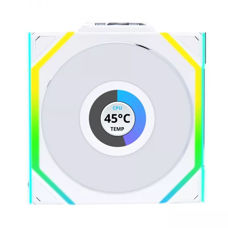 Lüfter Lian Li UNI FAN SL Wireless LCD 120 12 cm Weiß 3 Stück