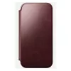 Handyhülle Nomad Modern Leather Folio für iPhone 17 Pro Max — Leder, TPU, PC, Aluminium, Burgund, 16 cm (6,3 Zoll)
