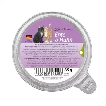 GRANATAPET Filet á la carte Ente mit Huhn - Nassfutter für Katzen - 85g