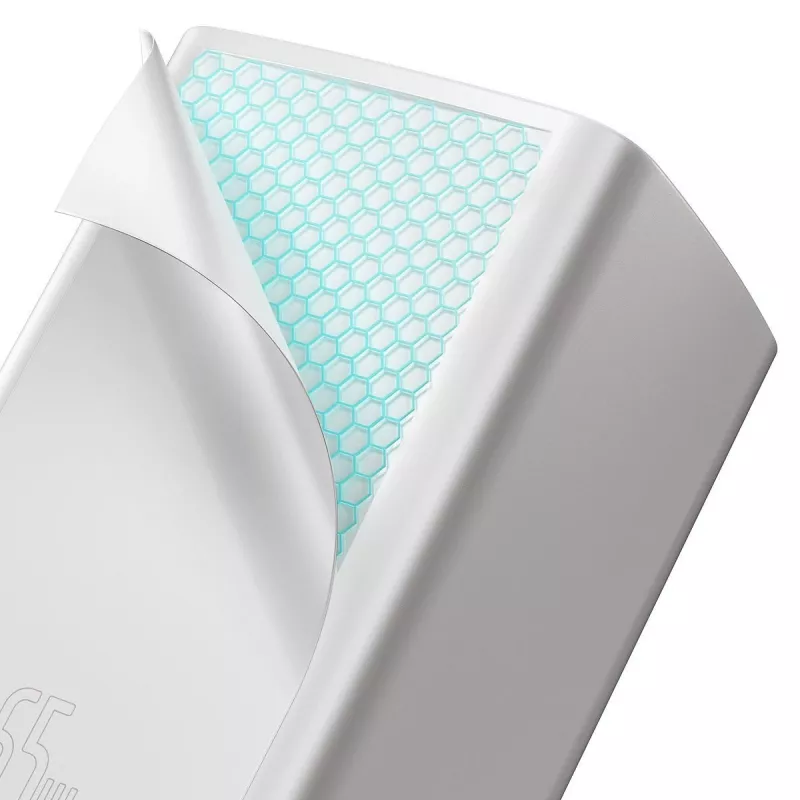 Ladegerät Baseus CCGAN2L-B02 Indoor AC Schnellladegerät 20V 1xUSB 1xType-C Weiß