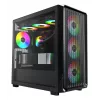 Montech X5M (B) Micro Tower PC-Gehäuse – Micro-ATX/Mini-ITX, 3x120mm vorne, 1x120mm hinten, unterstützt ATX-Netzteile, 2x3,5 Zoll + 4x2,5 Zoll, Schwarz