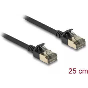 Netzwerkkabel DeLOCK RJ45 Cat.8.1 0,25 m Schwarz