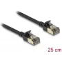 Netzwerkkabel DeLOCK RJ45 Cat.8.1 0,25 m Schwarz