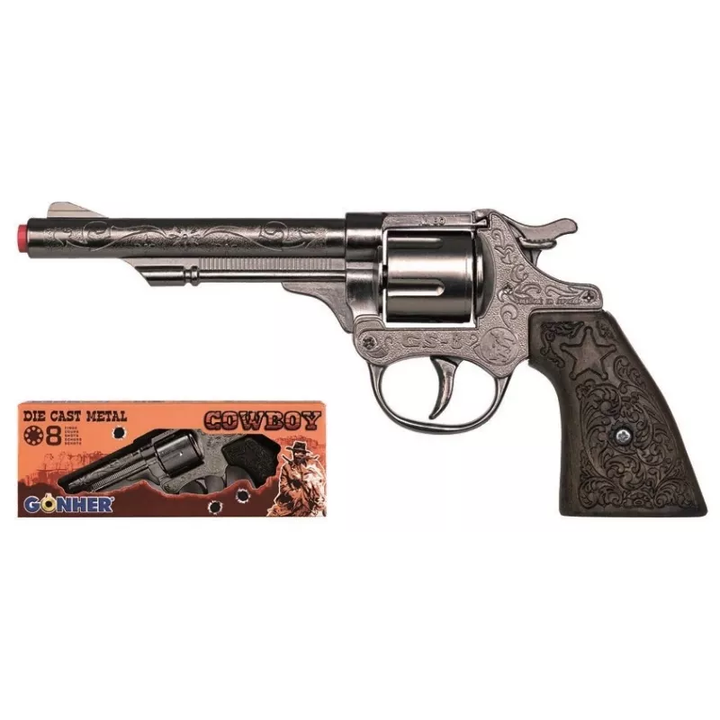 Spielzeug-Cowboyrevolver Pulio GONHER 80/0 Metall 8 Schuss