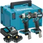 Akku-Bohrschrauber und Schlagschrauber Kombi-Set Makita DDF487 & DTD157 18V Li-Ion 2×2,0Ah (DLX2423AJ)