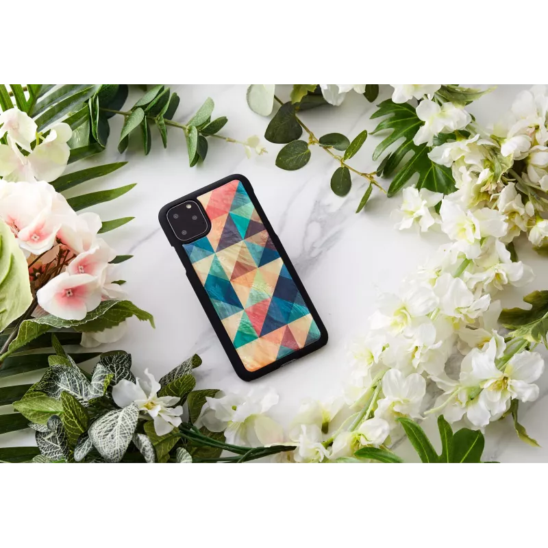 Smartphone-Hülle iKins für iPhone 11 Pro Max — Mosaic Schwarz Schutzhülle