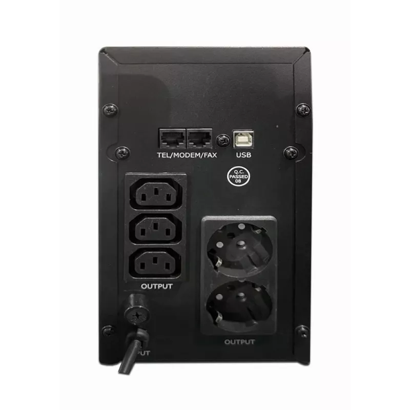 Gembird EG-UPS-035 USV (Unterbrechungsfreie Stromversorgung) Line-Interactive 2 kVA 1200 W 5 AC-Ausgänge