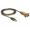 Serielles Kabel DeLOCK 65840 USB Typ-A DB-9 1,5 m Schwarz Gelb