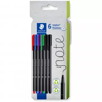 Staedtler Triplus 334 C6 Fineliner, 6 Stück