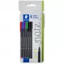 Fineliner Staedtler 334 C6 Schwarz Blau Grün Rot Violett 5 Stück