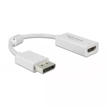 Videokabel-Adapter DeLOCK 63936 DisplayPort auf HDMI 0,1m Weiß
