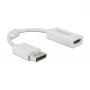 Videokabel-Adapter DeLOCK 63936 DisplayPort auf HDMI 0,1m Weiß