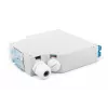 Glasfaser-Hutschienenbox DIGITUS DN-963890, OS2, SC-Adapter mit 2-m-Pigtail, Stahl, Blau/Grau