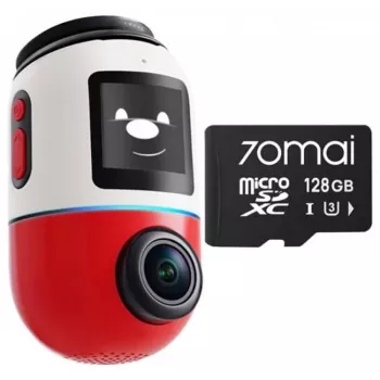 Dash Cam 70mai Omni X800 4K mit 128 GB 70mai SD-Karte, Rot
