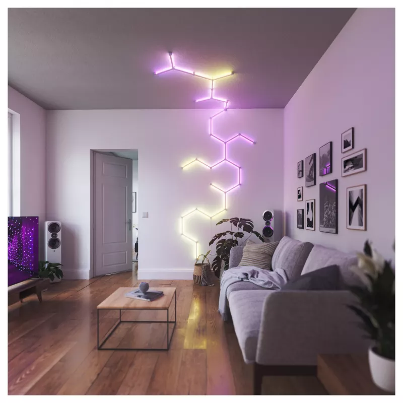 Beleuchtungsverbinder Nanoleaf Flex — weiß, 0,24 m Kabel, 3er-Pack