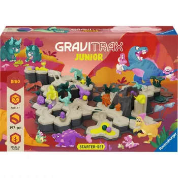 Murmelbahn Ravensburger GraviTrax Junior Starterset XXL Dino, Streckenbau für Kinder