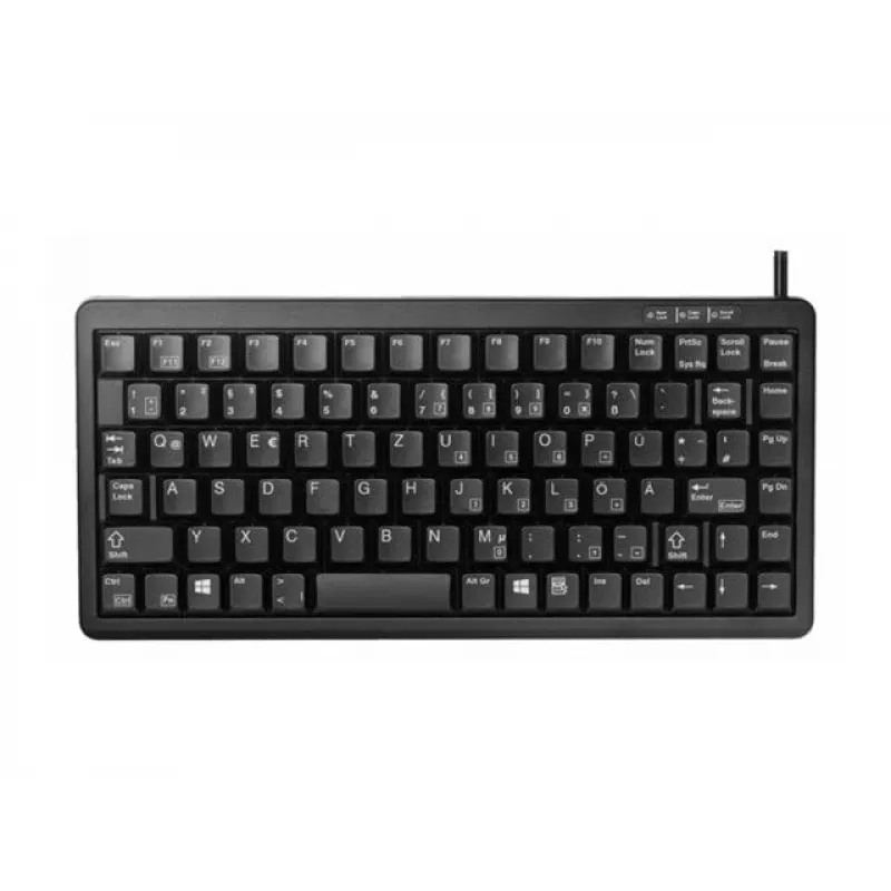 CHERRY Compact , Combo (USB + PS/2), DE Tastatur Office USB + PS/2 QWERTY Schwarz