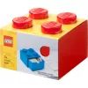 LEGO Schreibtischschublade 4, Aufbewahrungsbox Rot, Noppen