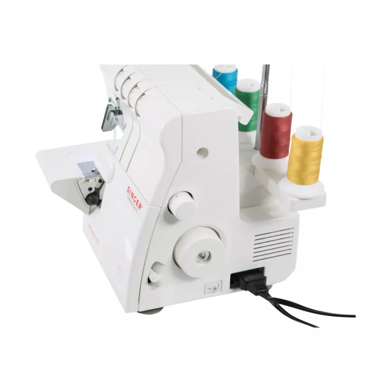 Overlock-Nähmaschine SINGER 14SH654 — Elektrisch, 4-Stufen-Knopfloch, Freiarm, 1300 Stichmuster, Weiß
