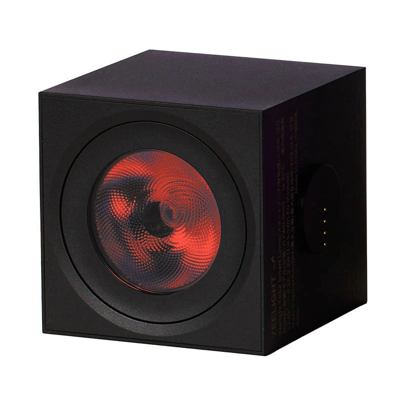Intelligente Tischleuchte Yeelight Cube — mehrfarbig, Wi‑Fi/Bluetooth, 2,4 GHz, Bluetooth 5.0, AC 100–240 V, 1,5 m Kabel, schwarz