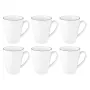 Set mit 6 Henkelbechern SELECT SELTMANN LIDO Schwarz LINE – Keramik-Trinkbecher, 6-teiliges Set