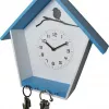 NeXtime klok 3109bl Cuckey, 30,5x33x11 cm, Wand, Blau/Weiß
