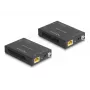 AV-Sender- und Empfänger-Set DELOCK 65955 — Cat6/Cat6a HDMI-Extender, bis zu 3840×2160, kabelgebunden, Micro-USB-B-Stromversorgung