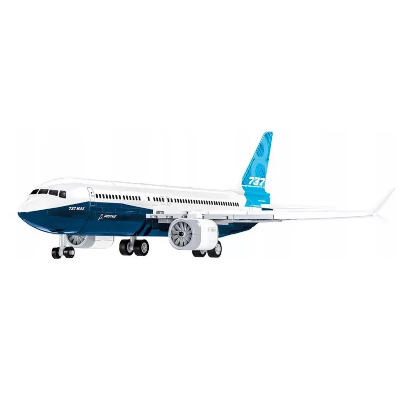 Bauset Cobi Boeing 737-8 — 340 Teile, empfohlenes Alter 7+, blau und weiß