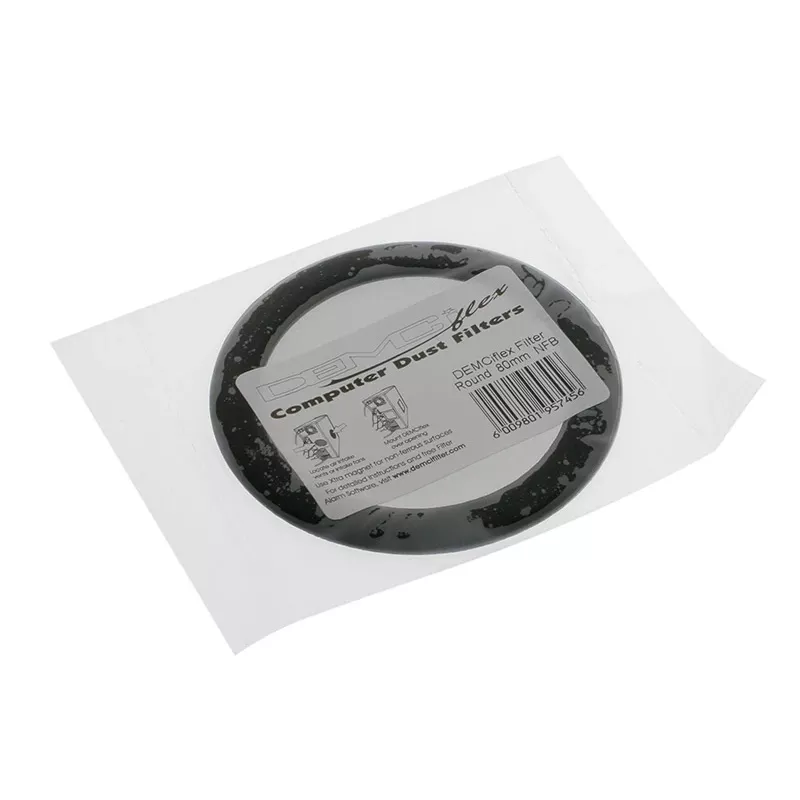 DEMCiflex Staubfilter 80mm, Rund - schwarz/schwarz