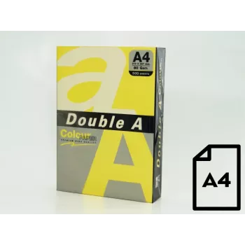 Farbpapier Double A, 80g, A4, 500 Blatt, Lemon