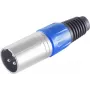 XLR-Steckverbinder ShiverPeaks BS55002-B Blau — 3-poliger Mikrofon-/Kabelstecker, Paneleinbau