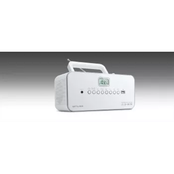 Tragbares Stereoanlage Muse M-28RDW – CD/MP3-Player, FM/MW-Tuner, 3W RMS, weiß, 1,4 kg