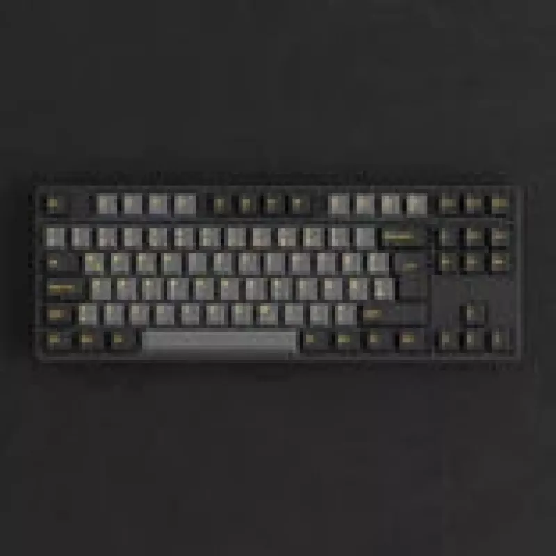 Mechanische Gaming-Tastatur AKKO Schwarz & Gold 5087S, Akko V3 Cream Gelb Pro Switches, RGB-Beleuchtung
