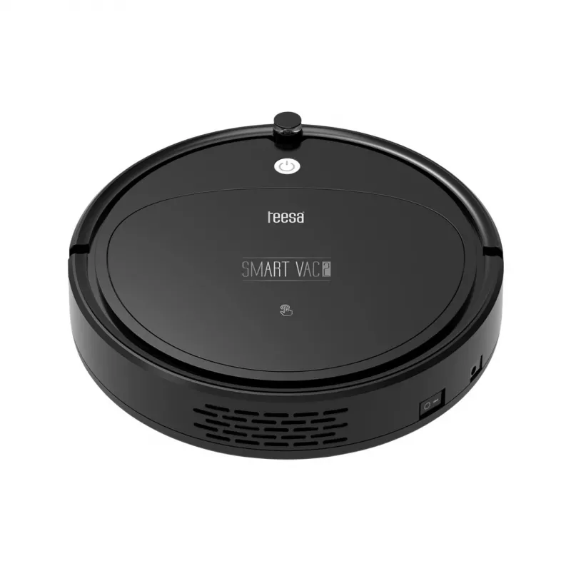 Roboterstaubsauger TEESA Smart VAC 2 — rund, schwarz, 1000 Pa Saugleistung, 9,6 V/2000 mAh Li-Akku, 0,2 l Staubbehälter, WLAN, automatische Rückkehr