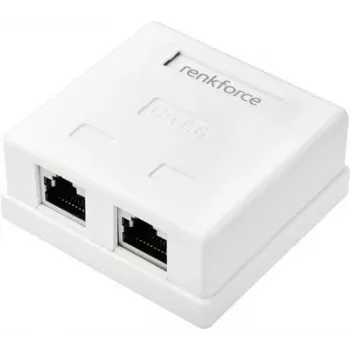 Renkforce Netzwerkadapter Unterputz CAT 6 2 Port Weiß (RF-4540914)
