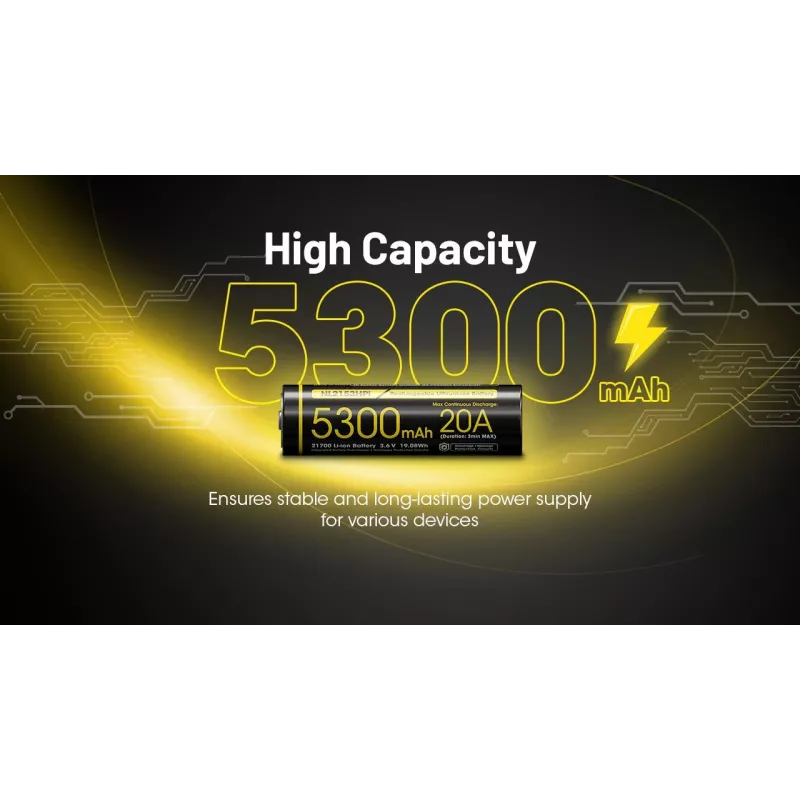 BATTERY RECH. LI-ION 3.6V/NL2153HPI(5300MAH) NITECORE