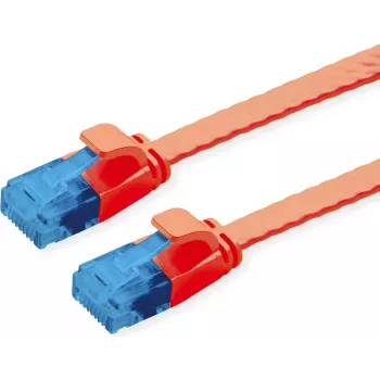 VALUE Patchkabel Cat.6A (Klasse EA) UTP, extraflach, Rot, 0,5 m (21.99.2020)