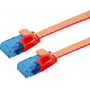 VALUE Patchkabel Cat.6A (Klasse EA) UTP, extraflach, Rot, 0,5 m (21.99.2020)