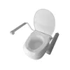 Erhöhter Toilettensitz Mobilex PLN001 mit integrierten Haltegriffen, Polypropylen, höhenverstellbar 6–15 cm, max. Belastung 120 kg