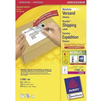 Avery Zweckform Avery - Weiß - 99,1 x 93,1 mm 600 Etiketten (100 Blatt x 6)